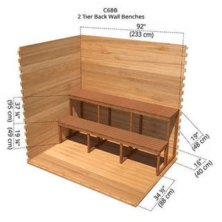 Dundalk 6′ x 8′ Knotty Red Cedar Outdoor Cabin Sauna - The Sauna Place