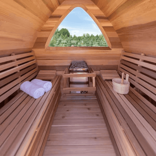 Dundalk 6′ x 8′ POD Knotty Cedar Sauna - The Sauna Place