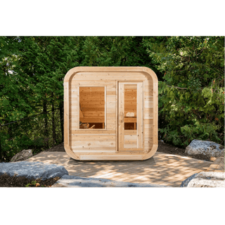 Dundalk Canadian Timber 6′ 6” x 6′ 6” Luna Sauna - The Sauna Place