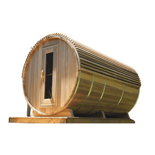 Dundalk 7′ x 8′ Clear Cedar Barrel Sauna - The Sauna Place