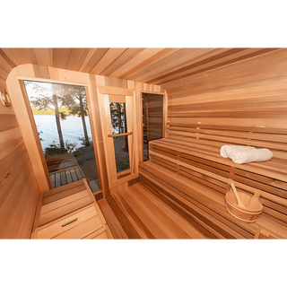 Dundalk 8′ x 8′ Luna Clear Cedar Sauna - The Sauna Place