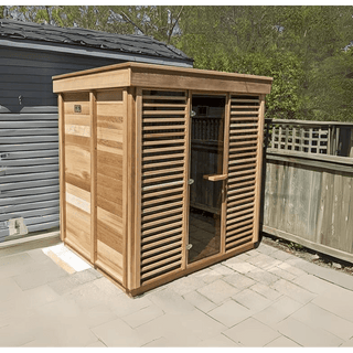 Dundalk Pure Cube CU570 Outdoor Clear Cedar Sauna – CALL FOR PRICING - The Sauna Place