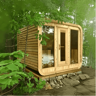 Dundalk 8′ x 8′ Luna Clear Cedar Sauna - The Sauna Place