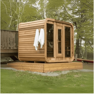 Dundalk 8′ x 8′ Luna Clear Cedar Sauna - The Sauna Place