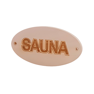 Engraved Aspen Oval Sauna Sign (3" x 5 3/4") - The Sauna Place