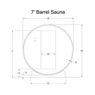 Almost Heaven 7′ x 6′ Essex 4-Person Barrel Sauna - The Sauna Place