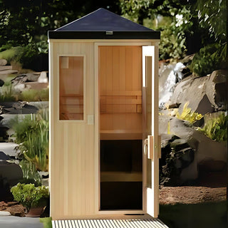 Finlandia Outdoor Sauna Room 5' x 7' with Starline Roof - The Sauna Place