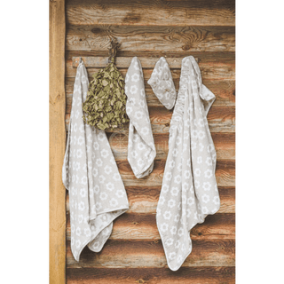 Floral sauna apron full length - The Sauna Place