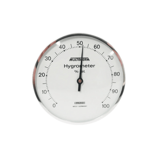 Glass Hygrometer with Silver Rim (4″ diameter) - The Sauna Place