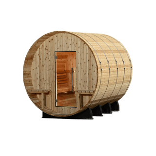 Almost Heaven 7′ x 7’+1′ Grandview 6-Person Cedar Barrel Sauna - The Sauna Place