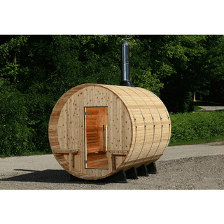 Almost Heaven 7′ x 7’+1′ Grandview 6-Person Cedar Barrel Sauna - The Sauna Place