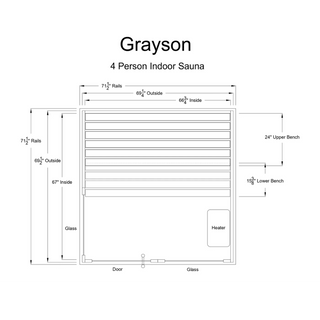 Almost Heaven Grayson 4 Person Indoor Sauna - The Sauna Place