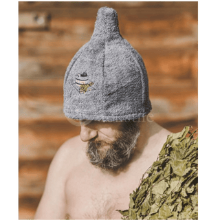 Grey sauna hat - The Sauna Place