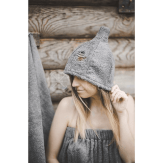 Grey sauna hat - The Sauna Place