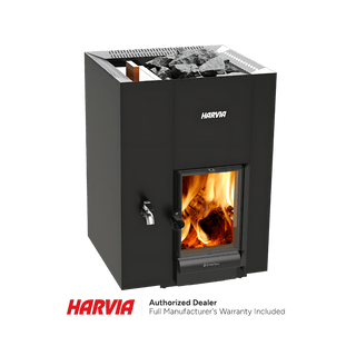 Harvia Linear 22LS Greenflame Wood Burning Sauna Stove - The Sauna Place