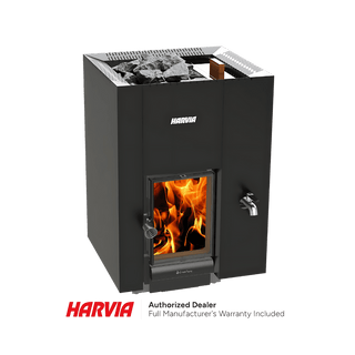 Harvia Linear 22RS Greenflame Wood Burning Sauna Stove - The Sauna Place