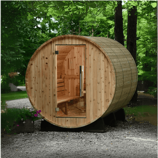 Almost Heaven 6′ x 7′ Kenova 4-6 person Barrel Sauna - The Sauna Place