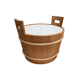 Large 4.7 gallon Cedar Sauna Bucket / Pail with plastic liner - The Sauna Place