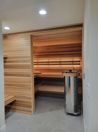 Custom Indoor Cedro Sauna™ Maui 12’x12’ cut to your precise dimensions