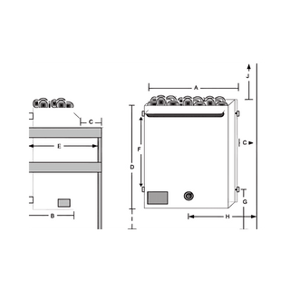 Scandia Part # SN-HG-4-SETEXT Set of extensions for 40000 BTU gas heaters - The Sauna Place