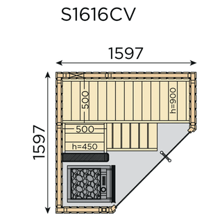 Almost Heaven Nordic Corner 4-Person Prebuilt Sauna - The Sauna Place