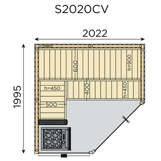 Almost Heaven Nordic Corner 6-Person Prebuilt Sauna - The Sauna Place