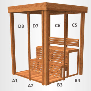 Dundalk Pure Cube PU552E Indoor Sauna – Knotty Red Cedar