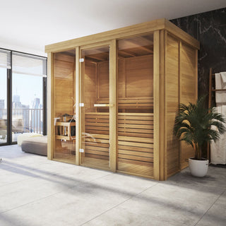 Dundalk Pure Cube PU570 Indoor Sauna – Clear Cedar