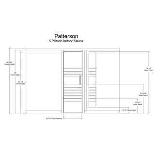 Almost Heaven Patterson 6 Person Sauna - The Sauna Place