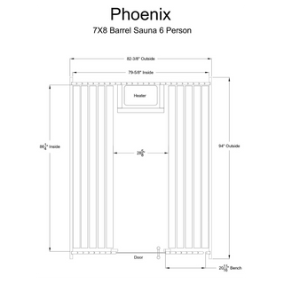 Phoenix – 6 Person Luxury Barrel Sauna - The Sauna Place