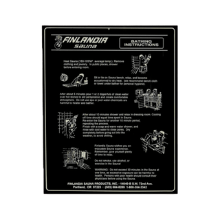 Plexiglas bathing instruction Sign (8" x 10") - The Sauna Place