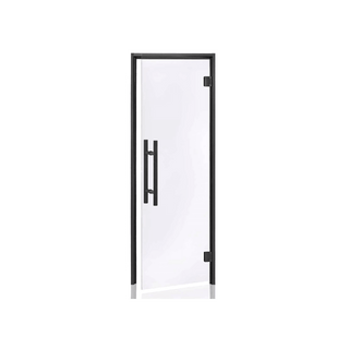 Premium All Glass Door-Black w/ Clear Glass 24 1/2″ x 72 1/4″ - The Sauna Place