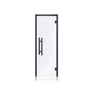 Premium All Glass Door-Black w/ Clear Glass 24 1/2″ x 80 1/8″ - The Sauna Place