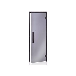 Premium All Glass Door-Black w/ Grey Glass 24 1/2″ x 72 1/4″ - The Sauna Place