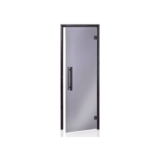 Premium All Glass Door-Black w/ Grey Glass 24 1/2″ x 80 1/8″ - The Sauna Place