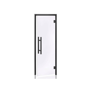 Premium Black Sauna/Steam Room Door w/ Clear Glass 24 1/2″ x 80 1/8″ - The Sauna Place