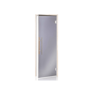 Premium Sauna/Steam Room Door w/ Grey Glass 24 1/2″ x 80 1/8″ - The Sauna Place