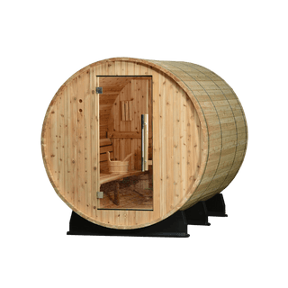 Almost Heaven 6′ x 8′ Princeton 6-person Barrel Sauna - The Sauna Place