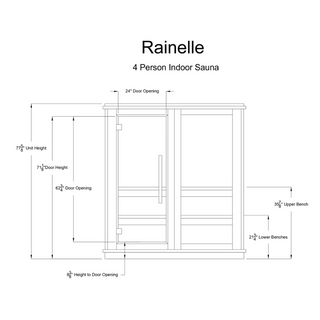 Almost Heaven Rainelle 4 Person Indoor Sauna - The Sauna Place