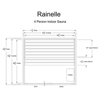 Almost Heaven Rainelle 4 Person Indoor Sauna - The Sauna Place