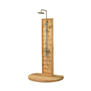 Rinse Tower Rustic Cedar Outdoor Shower - The Sauna Place