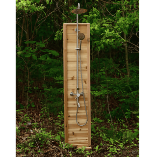 Rinse Tower Rustic Cedar Outdoor Shower - The Sauna Place