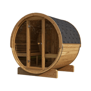 SaunaLife Model E7G Sauna Barrel Glass Front