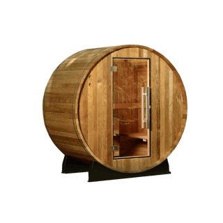 Almost Heaven 6′ x 4′ Salem 2-Person Barrel Sauna - The Sauna Place