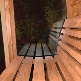 SaunaLife Model E8G Sauna Barrel Glass Front - The Sauna Place