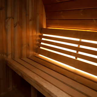 SaunaLife Model E8G Sauna Barrel Glass Front - The Sauna Place