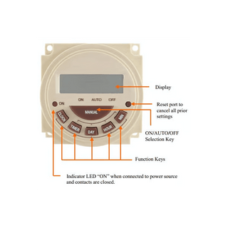 Scandia Part # SN-HE-PB-24TIMER sauna timer, 24-hour timer for gas heater models - The Sauna Place