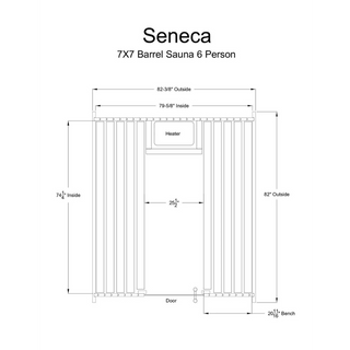 Almost Heaven 7′ x 7’ Seneca 6-Person Barrel Sauna - The Sauna Place