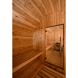 Almost Heaven 7′ x 10′ Shenandoah 8-Person Barrel Sauna - The Sauna Place