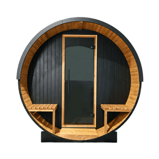 Thermory Barrel No. 62 – Ignite (With Wide Back Window, No Porch) - The Sauna Place